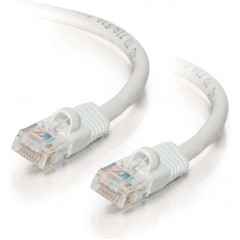 C2G Cat5e Non-Booted Unshielded (UTP) Network Patch Cable - Patch cable - RJ-45 (M) to RJ-45 (M) - 0.5 m - UTP - CAT 5e - stranded, uniboot - white